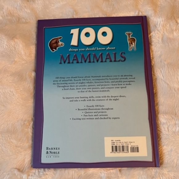 100 Things you Should Know About Mammals by J Johnson 2006 Hardcover Book - Picture 3 of 6
